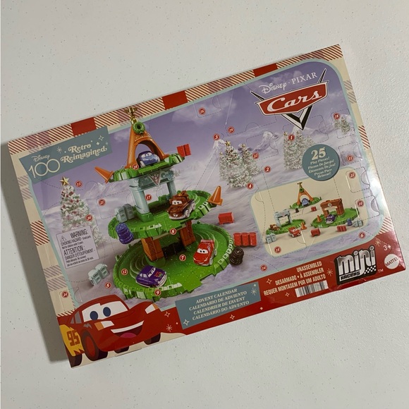 Disney 100 Retro Reimagined Pixar Cars Mini Racers Advent Calendar-New - Picture 3 of 8